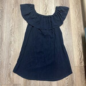 Maven west Off-Shoulder Navy Dress